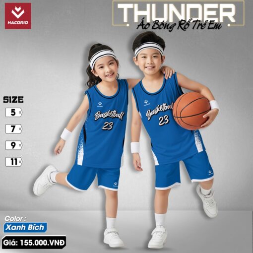 Áo Bóng Rổ Trẻ Em Thunder Vàng Đậm Năng Động - Ảnh 2