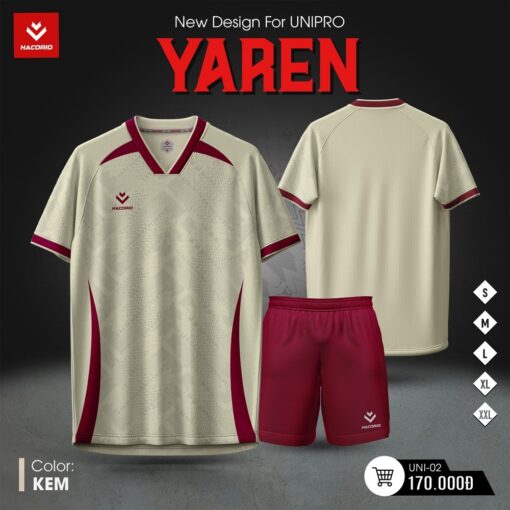 Bộ đồ thể thao YAREN UNI-02 màu kem - HACORIO
