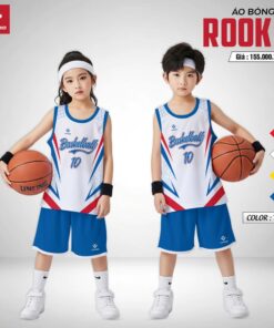 Áo Bóng Rổ Rookie Trắng Năng Động Cho Trẻ Em