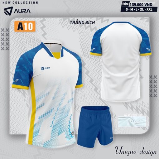 Áo Đá Banh Không Logo Aura A10 Màu Đen - Ảnh 5