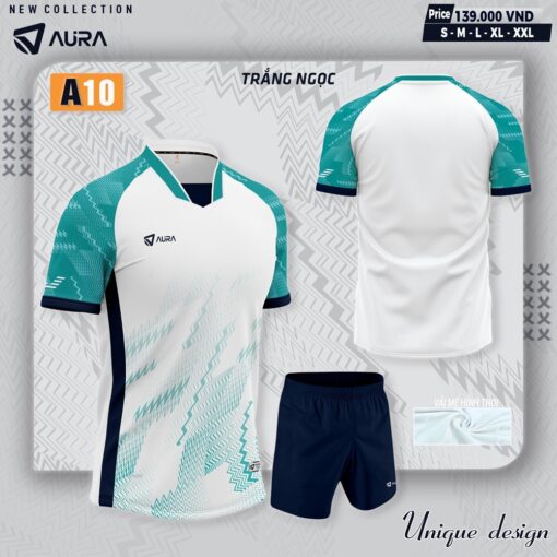 Áo Đá Banh Không Logo Aura A10 Màu Đen - Ảnh 6