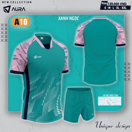 Áo Đá Banh Không Logo Aura A10 Màu Đen - Ảnh 8
