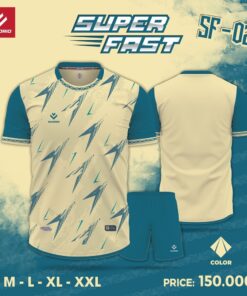 Áo Thể Thao SUPER FAST - SF-02 Màu Vàng Kem Năng Động