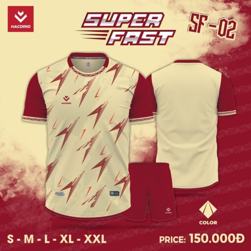 Áo Thể Thao SUPER FAST - SF-02 Màu Vàng Kem Năng Động - Ảnh 2