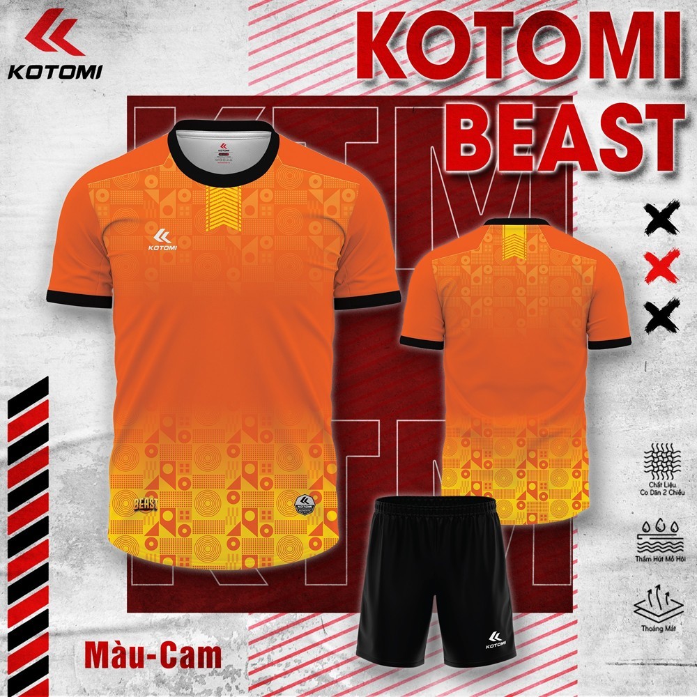 Bộ quần áo thể thao KOTOMI BEAST màu cam nổi bật