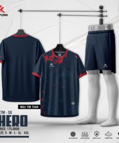 Áo bóng đá Kotomi KTM-08 HERO – Màu tím than đẳng cấp