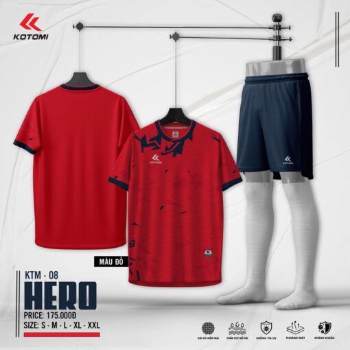 Áo bóng đá Kotomi KTM-08 HERO – Màu tím than đẳng cấp - Ảnh 2