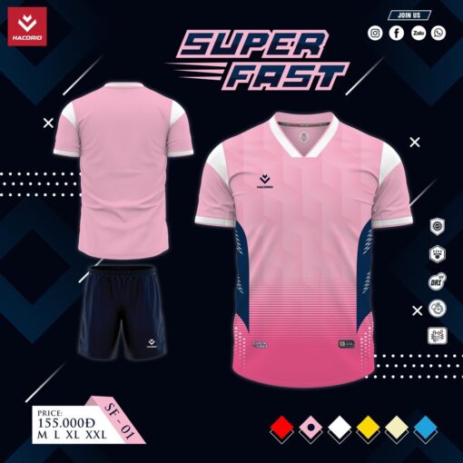 Áo Thể Thao SUPER FAST – SF 01 Tông Kem Sữa Đỏ Đô - Ảnh 3