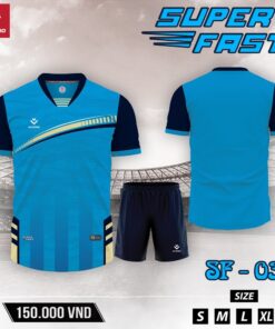 Áo Không Logo Super Fast SF-03 Xanh Dương - Thiết Kế Năng Động, Vượt Trội