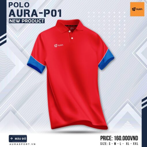 Áo Polo AURA-P01 Màu Trắng Cổ Navy - Lịch Lãm & Thể Thao - Ảnh 5