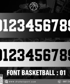 Font Số Thiết Kế Bóng Rổ Basketball 01 - Đen Trắng Hiện Đại