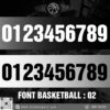 Font Số Áo Bóng Rổ 02 - Đen Trắng Xám Nổi Bật