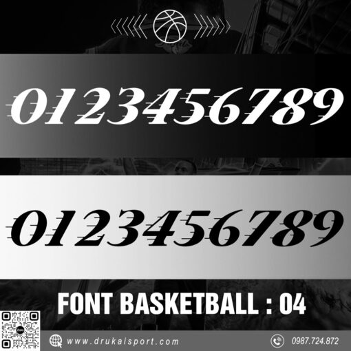 Font Basketball 04 – Màu Đen Trắng Xám Đầy Mạnh Mẽ Cho Thiết Kế Thể Thao