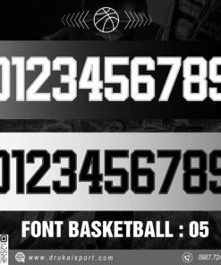 Font Basketball 05 – Trắng viền đen & Đen viền trắng đậm chất thể thao