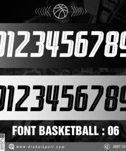 Font Basketball 06 - Đen Trắng Xám Thể Thao