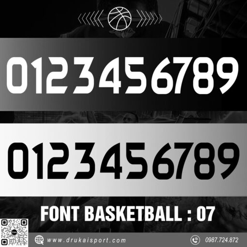Font Basketball 07 – Đen Trắng Cá Tính Đậm Chất Thể Thao