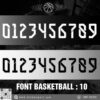 Font Basketball 10 - Đen Trắng Xám Cá Tính & Mạnh Mẽ