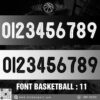 Font Chữ Số Thể Thao Basketball 11 – Màu Trắng Đen Năng Động