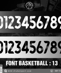 Font Số Thể Thao Basketball 13 – Trắng Đen Scratch Cá Tính