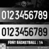 Font Basketball: 14 - Bộ font số thể thao đen trắng chuyên nghiệp