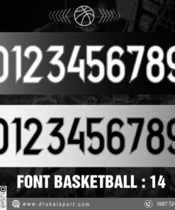 Font Basketball: 14 - Bộ font số thể thao đen trắng chuyên nghiệp