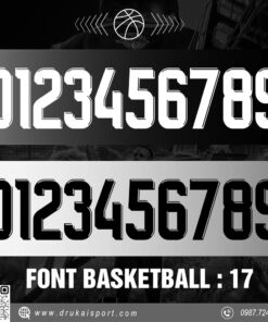 Font Bóng Rổ 17 - Đen Trắng Xám Mạnh Mẽ Chuyên Dụng Thể Thao