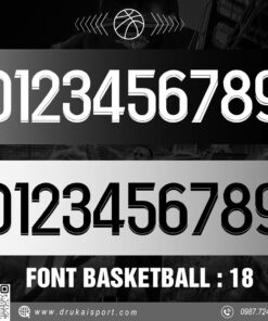 Font Basketball 18 – Tông Trắng Đen Xám Mạnh Mẽ, Cứng Cáp