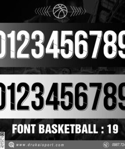 Font Số Bóng Rổ Trắng Đen Xám – Mẫu Font Basketball: 19 Nổi Bật
