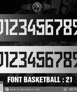 Font số thể thao trắng đen - Font Basketball 21