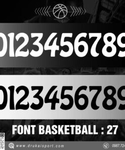 Font Basketball 27 – Tông Đen Trắng Xám Mạnh Mẽ Cho Thiết Kế Thể Thao