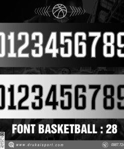 FONT SỐ THỂ THAO BASKETBALL 28 - TONE ĐEN TRẮNG NỔI BẬT