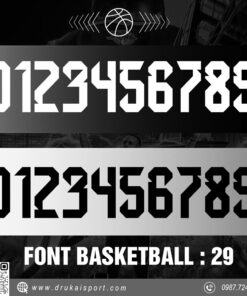 Font Áo Bóng Rổ 29 - Đen Trắng Mạnh Mẽ