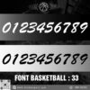 Font Số Áo Bóng Rổ Basketball 33 – Tông Đen Trắng Mạnh Mẽ