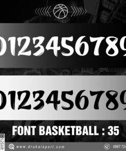 Font Số Basketball 35 Đen Trắng - Phong Cách Năng Động Cho Sân Bóng