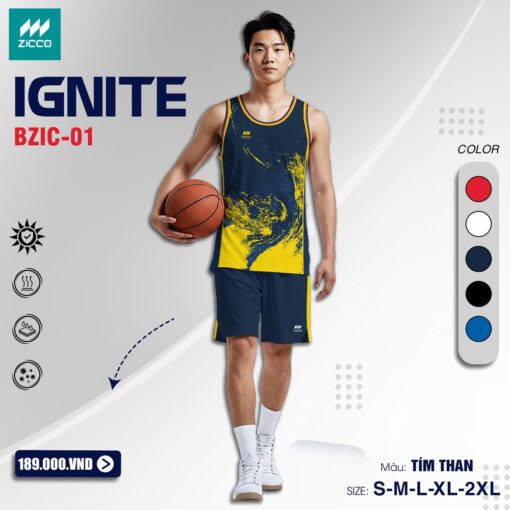 Áo Thể Thao ZICCO IGNITE BZIC-01 Màu Trắng Nổi Bật - Ảnh 3