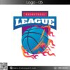 Logo BASKETBALL LEAGUE - Xanh Dương Năng Động & Nhiệt Huyết