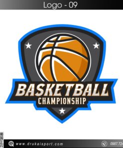 Logo Basketball Championship - Tông Cam Năng Động Kết Hợp Xanh Dương Chuyên Nghiệp