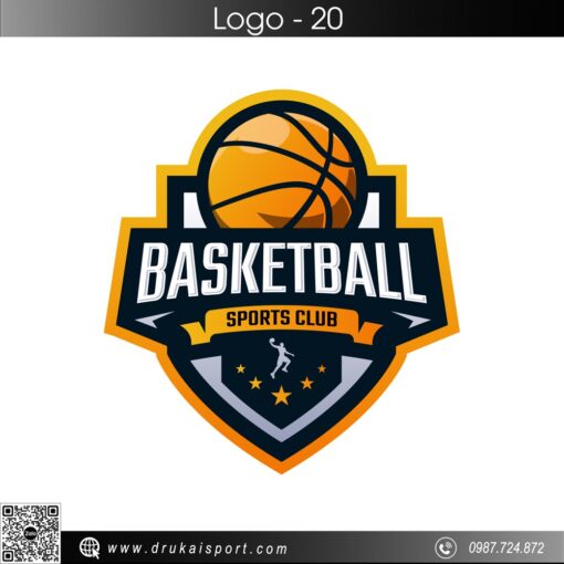 Logo CLB Bóng Rổ – Tông Cam Đen Nổi Bật, Thiết Kế Chuyên Nghiệp