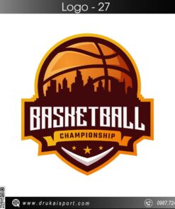 Logo Bóng Rổ Championship - Tông Cam Đô Năng Động