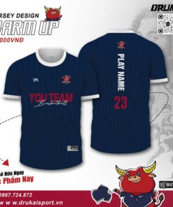 Áo Jersey Bóng Rổ WARM UP – Màu Xanh Navy Đậm