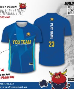 Áo Đấu Bóng Rổ Warm Up Xanh Dương YOU TEAM - Năng Động & Cá Tính