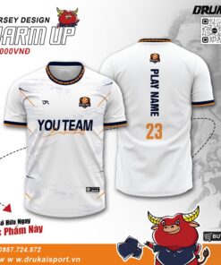 Áo Thể Thao Warm Up Màu Trắng - Năng Động & Chuẩn Phong Cách Sân Đấu