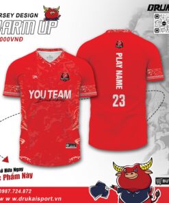 Áo Thun Thi Đấu Jersey Warm Up Màu Đỏ - Mẫu 15