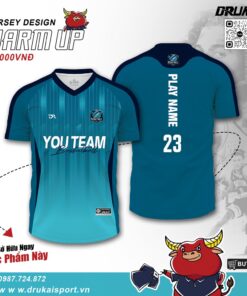 Áo Bóng Rổ Warm Up Xanh Biển Navy - Thanh Thoát, Năng Động
