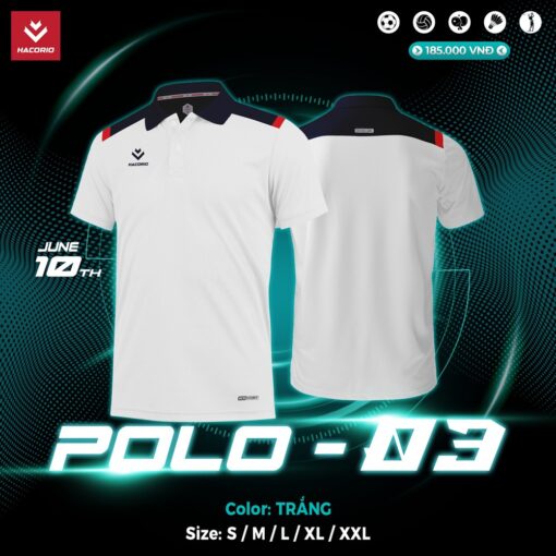 Áo Polo POLO-03 Nam Màu Xanh Ngọc Năng Động - Ảnh 3