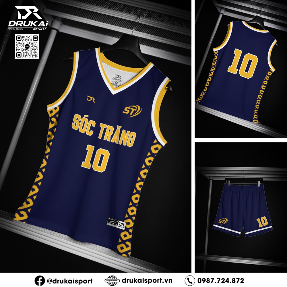 Đồng phục thể thao nam xanh navy vàng - Năng lượng và phong cách - Ảnh 2