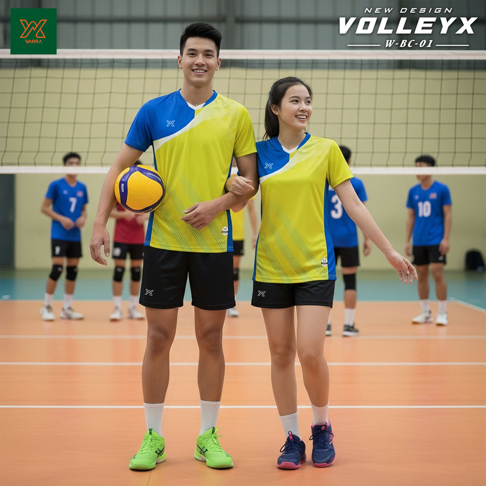 Đồng phục bóng chuyền YARRA VOLLEYX W-BC-01 - Xanh dương nhạt phối navy - Ảnh 3