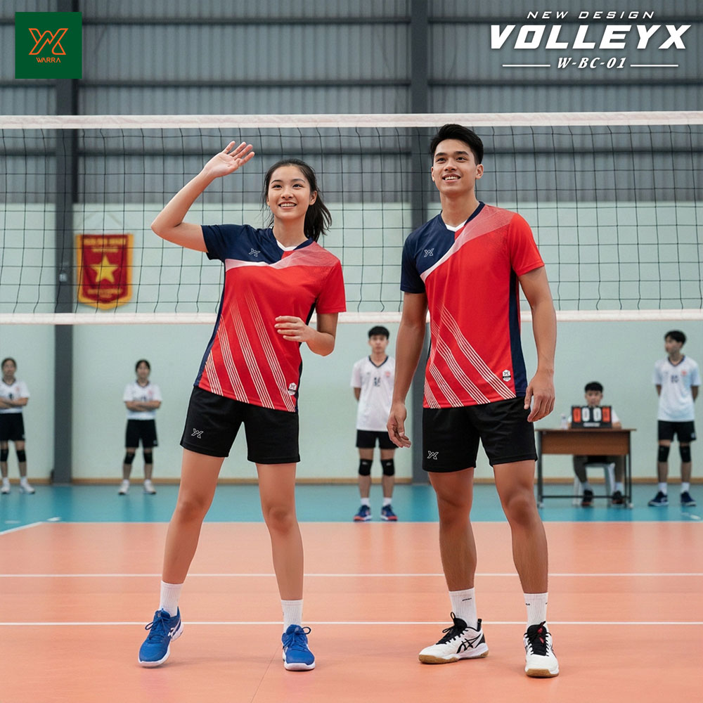 Đồng phục bóng chuyền YARRA VOLLEYX W-BC-01 - Xanh dương nhạt phối navy - Ảnh 4
