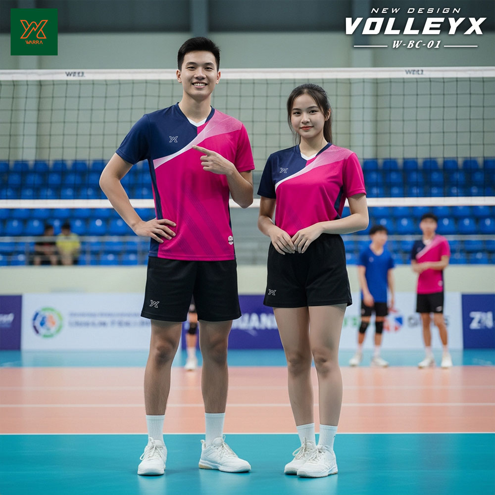 Đồng phục bóng chuyền YARRA VOLLEYX W-BC-01 - Xanh dương nhạt phối navy - Ảnh 5