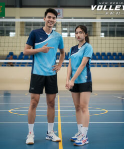 Đồng phục bóng chuyền YARRA VOLLEYX W-BC-01 - Xanh dương nhạt phối navy